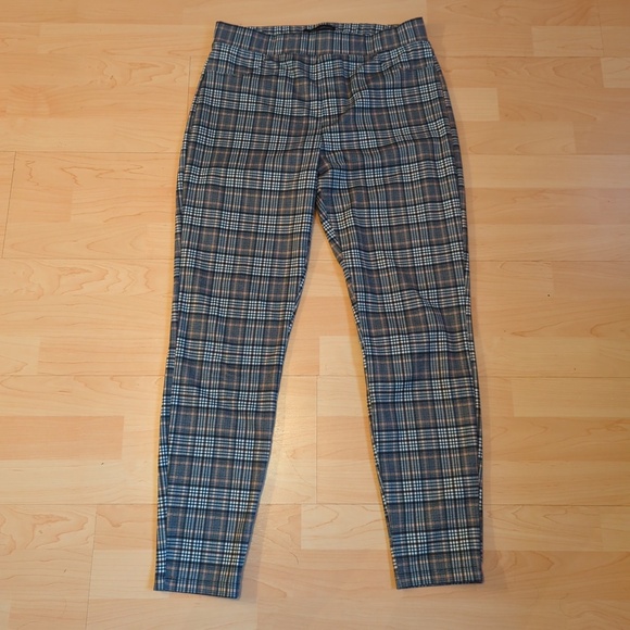 Sanctuary x Anthropologie Plaid Carnaby Kick Crop Pull on Pants - Picture 4 of 13
